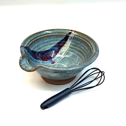 #231015 Mixing Bowl with Spout and Whisk $16 at Hunter Wolff Gallery
